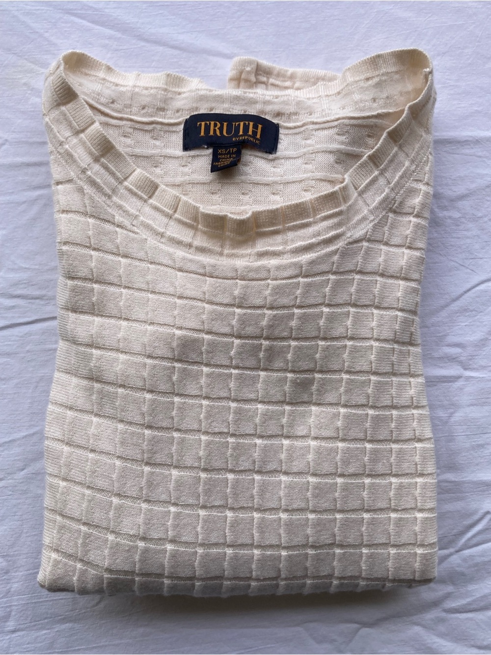 Truth Cream Textured Knit Women’s Sweater